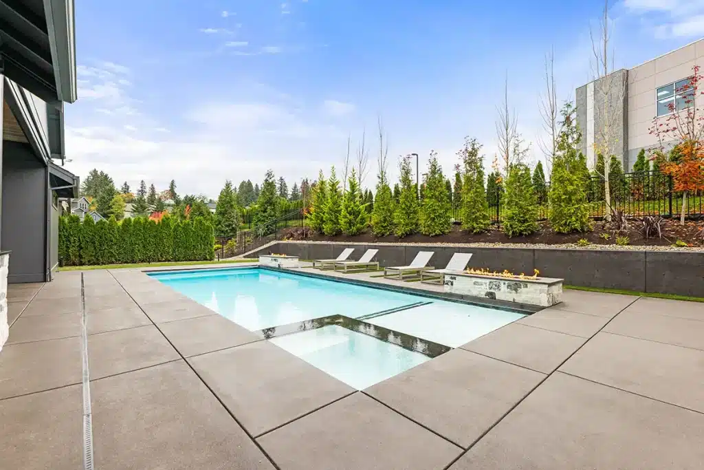 Photo of the pool in the Elysium luxury home by Affinity Homes