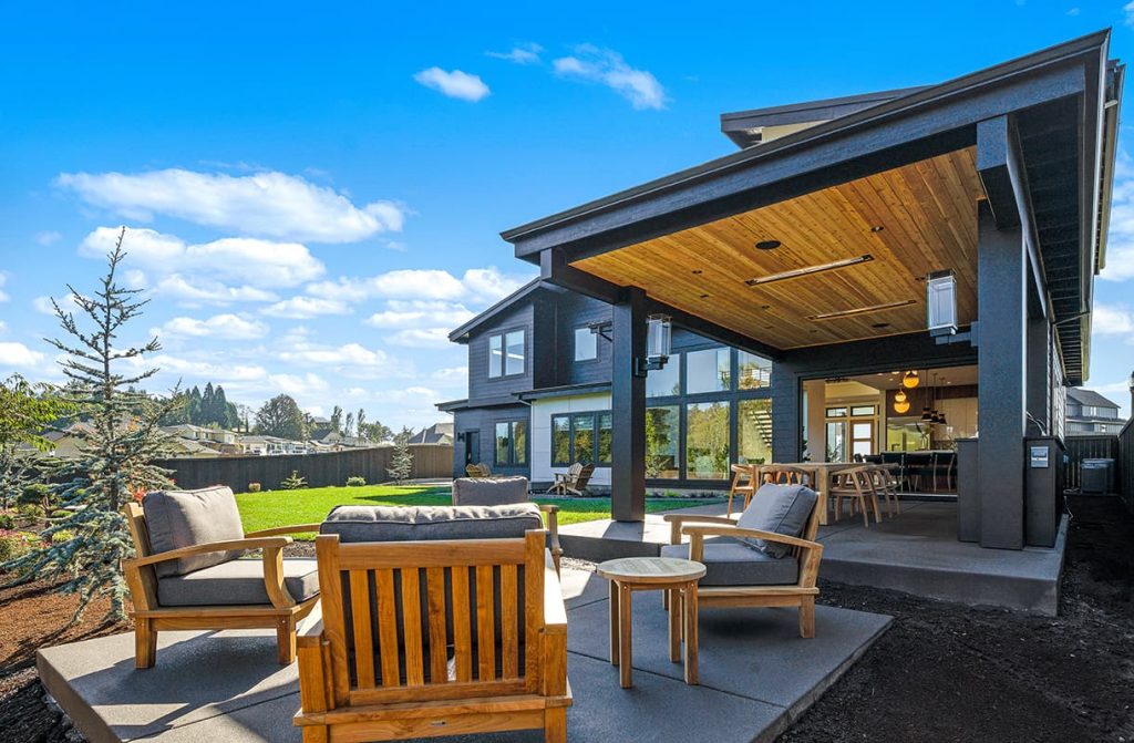 photo of a luxury outdoor living space by Affinity Homes